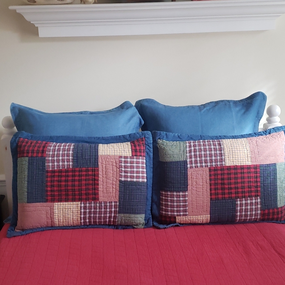Nobility Denim & Patchwork Quilted Shams
